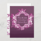 Georgiana （プラム）日付を保存 案内ポストカード (正面/裏面)