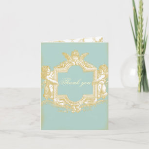 Georgiana (Marieアントワネットの青) WeddingThank サンキューカード
