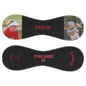 Géorgie Noir Rouge Personnalisé 2 photos ソフトボール (パネル)