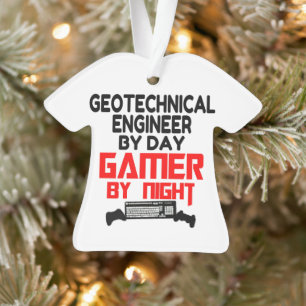 Geotechnical Engineer by Day Gamer by Night オーナメント