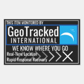 GeoTrackedシール 長方形シール (正面)