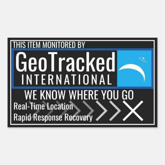 GeoTrackedシール 長方形シール (正面)