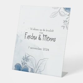 Gepersonaliseerd welkomstsbord bruiloft  台座サイン