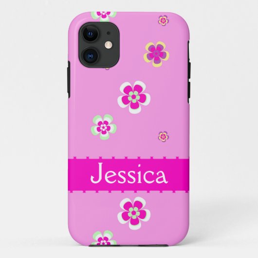 Gepersonaliseerde bloemen patroonがnamに会った Case-Mate iPhoneケース (裏面)