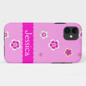 Gepersonaliseerde bloemen patroonがnamに会った Case-Mate iPhoneケース (裏面(横))