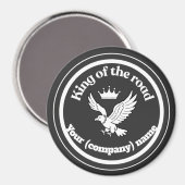 Gepersonaliseerde King of the Road Chauffeur Badge マグネット (正面/裏面)