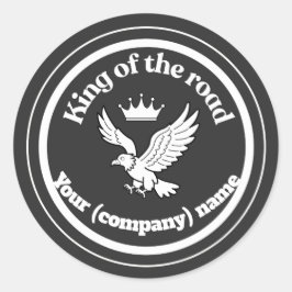 Gepersonaliseerde King of the Road Chauffeur Badge ラウンドシール