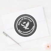 Gepersonaliseerde King of the Road Chauffeur Badge ラウンドシール (封筒)