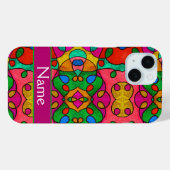 Gepersonaliseerde kleuren patroon met je naam Case-Mate iPhoneケース (裏面 (横))