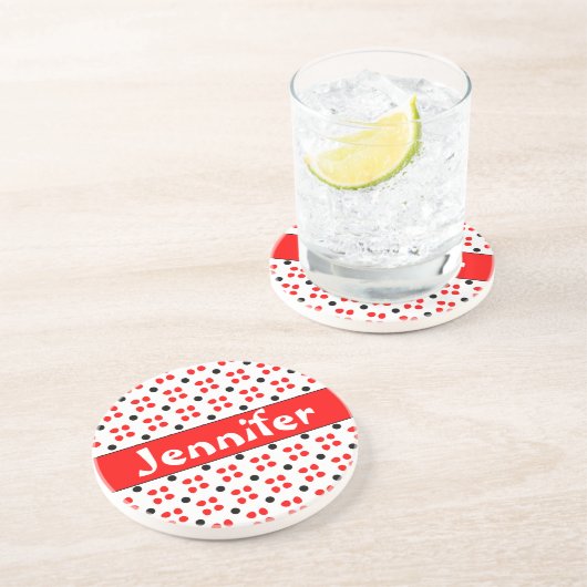 Gepersonaliseerde Stippen patroon コースター (側面)