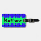 Gepersonaliseerde Stippen patroon ラゲッジタグ (正面横)
