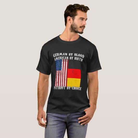 Ger By Blood American By Birth Patriot Ger Tシャツ (正面フル)