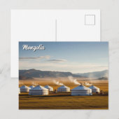 Ger Camp Mongolia Yurt Travel ポストカード (正面/裏面)