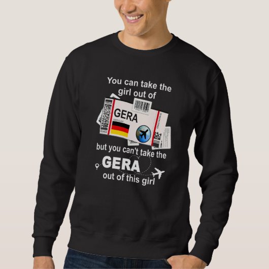 Gera Boarding Pass Gera Girl Gera スウェットシャツ (正面)