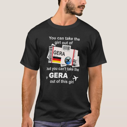 Gera Boarding Pass Gera Girl Gera Tシャツ (正面)