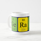 Geraint定期テーブル名mag コーヒーマグカップ (正面左)