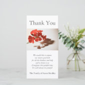 Geranium 1悔やみや弔慰サンキューフォトカード サンキューカード (スタンド正面)