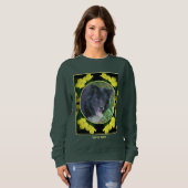 Geranium Flower Frame自分のペット写真を作成 スウェットシャツ (正面フル)