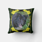 Geranium Flower Frame自分の写真を作成 クッション (裏面)