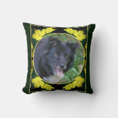 Geranium Flower Frame自分の写真を作成 クッション (正面)