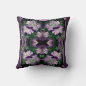 Geranium Flowers Frame自分のペット写真を作成 クッション (裏面)