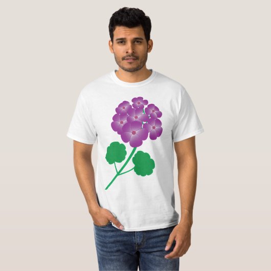 Geranium Flowers Tシャツ (正面フル)