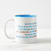 Gerard Manley Hopkinsの神の壮大さの公有地 ツートーンマグカップ (左)