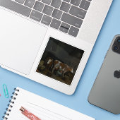 Gerard ter Borch – 納屋で牛を搾乳するメイド シール (ノートパソコンとiPhone)