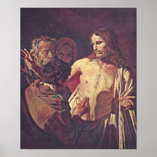 Gerard van Honthorst – 疑っているトーマス ポスター (正面)