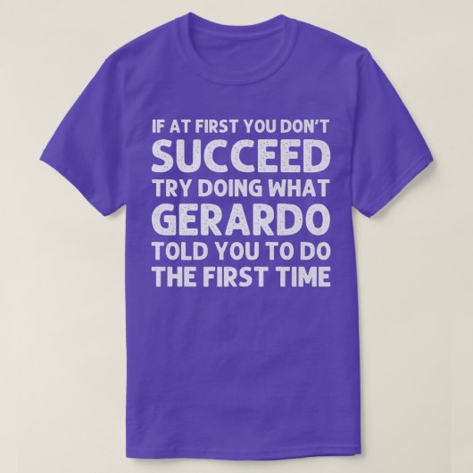 GERARDO Gift Name Personalized Birthday Funny Chri Tシャツ (デザイン正面)
