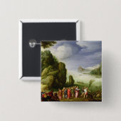 Gerasaの所有されているキリストの治療の1608年 缶バッジ (正面&裏面)