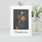 Gerber daisies Thank you card サンキューカード (スタンド正面)