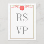 Gerberaデイジースワーls応答ポストカード インビテーションポストカード (正面)