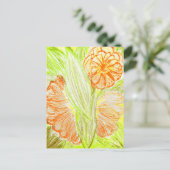 Gerbera and Aspidistra elatior, ポストカード (スタンド正面)