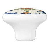 Gerbera Flower Mediterranean Blue Cream セラミックノブ (側面)