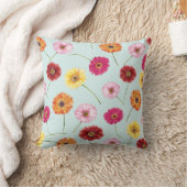 Gerbera,pink,red,orange,yellow  クッション (ブランケット)