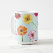 Gerbera,pink,red,orange,yellow  コーヒーマグカップ (正面左)