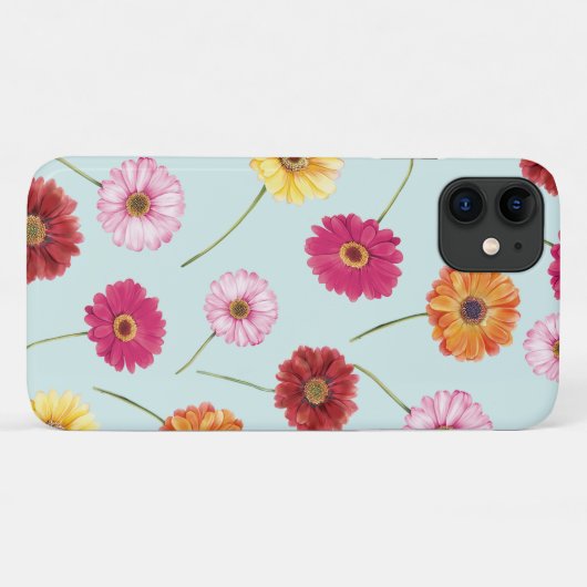 Gerbera,pink,red,orange,yellow  Case-Mate iPhoneケース (裏面(横))