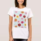 Gerbera,pink,red,orange,yellow  tシャツ (正面)