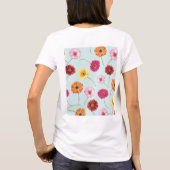 Gerbera,pink,red,orange,yellow tシャツ (裏面)