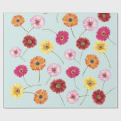 Gerbera,pink,red,orange,yellow wrapping ラッピングペーパー (フラット)