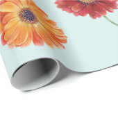 Gerbera,pink,red,orange,yellow wrapping ラッピングペーパー (ロールコーナー)