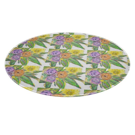 Gerberas Daisy カッティングボード (角)