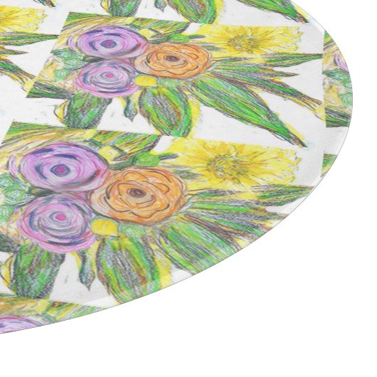 Gerberas Daisy カッティングボード (角)