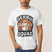 Gerbil Squad Cute Retro Gerbil Lover Design Tシャツ (正面)
