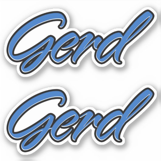 Gerd Name blue Aufkleber Sticker Stickerset シール (正面)