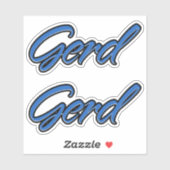 Gerd Name blue Aufkleber Sticker Stickerset シール (シート)