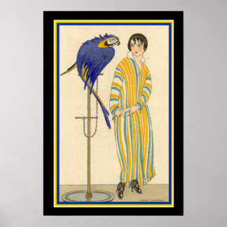 Gerda Wegener - 1914アールデコファッションAd-13x19 ポスター