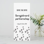 Geregistreerd partnerschap kaart tekst セーブザデート (スタンド正面)