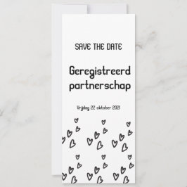 Geregistreerd partnerschap kaart tekst セーブザデート
